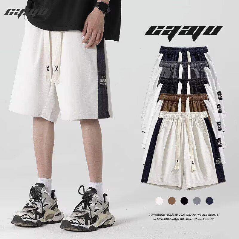 夏季新款美式短裤男潮牌薄款港风百搭潮宽松大码运动休闲五分裤子