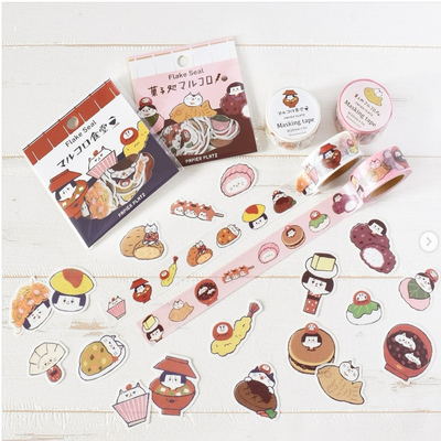 粘土艺术家marucoro和纸胶带贴纸