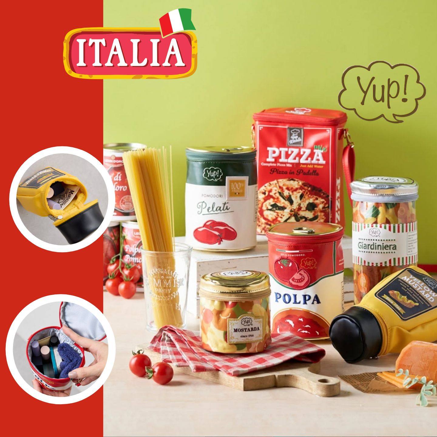 意大利食材造型收纳包日本YUP创意趣味设计化妆包文具笔袋手机包,收纳整理,化妆包,淘宝优惠券,粉丝福利购,淘宝优惠卷