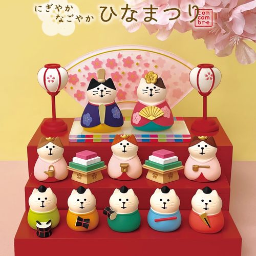 女儿节摆件DECOLE日式树脂潮玩