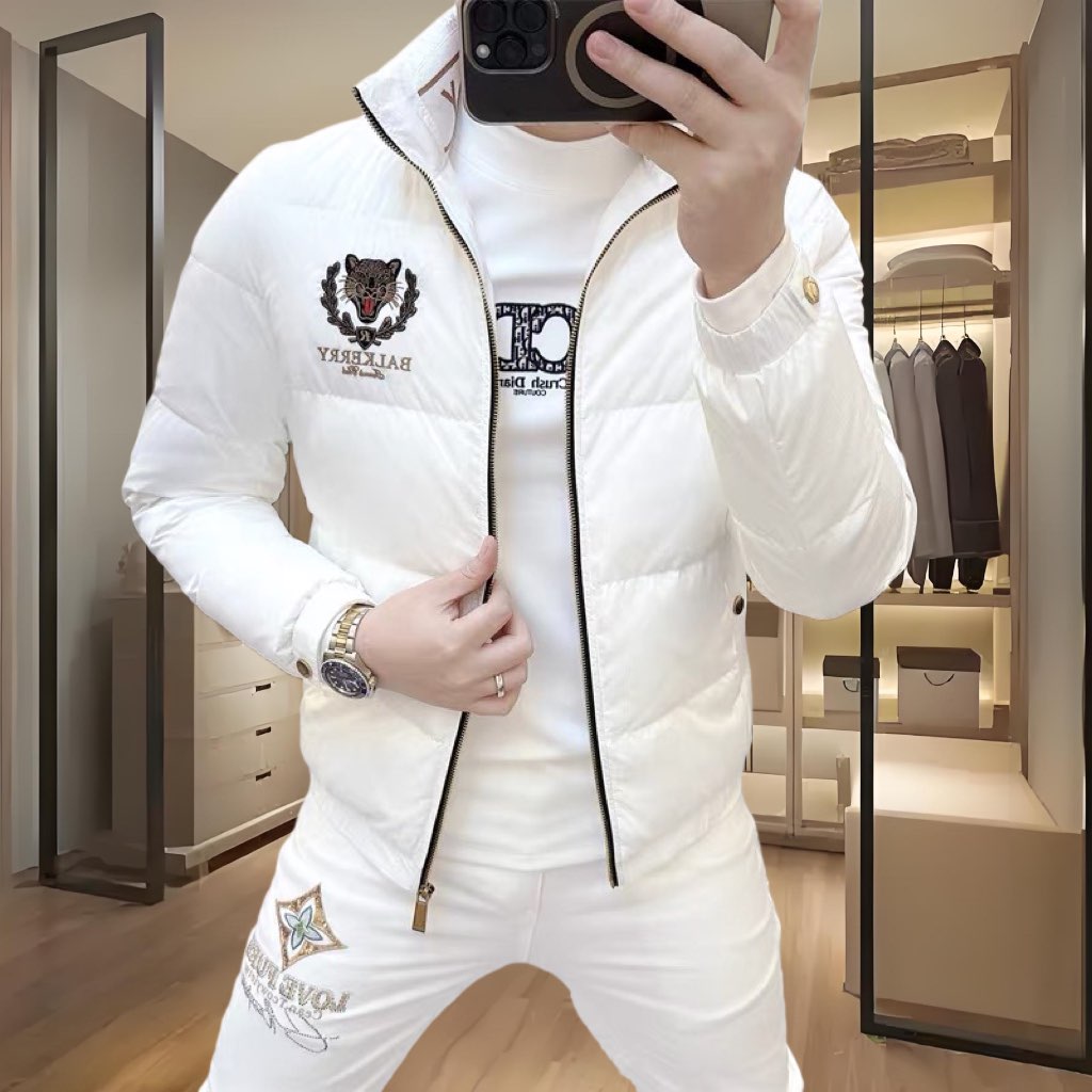 欧洲站冬季男士90鸭绒立领羽绒服