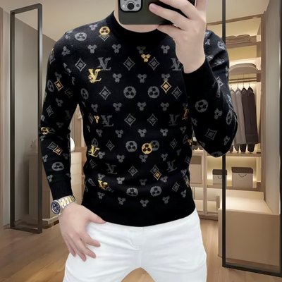欧洲站冬季男士长袖针织羊毛衫