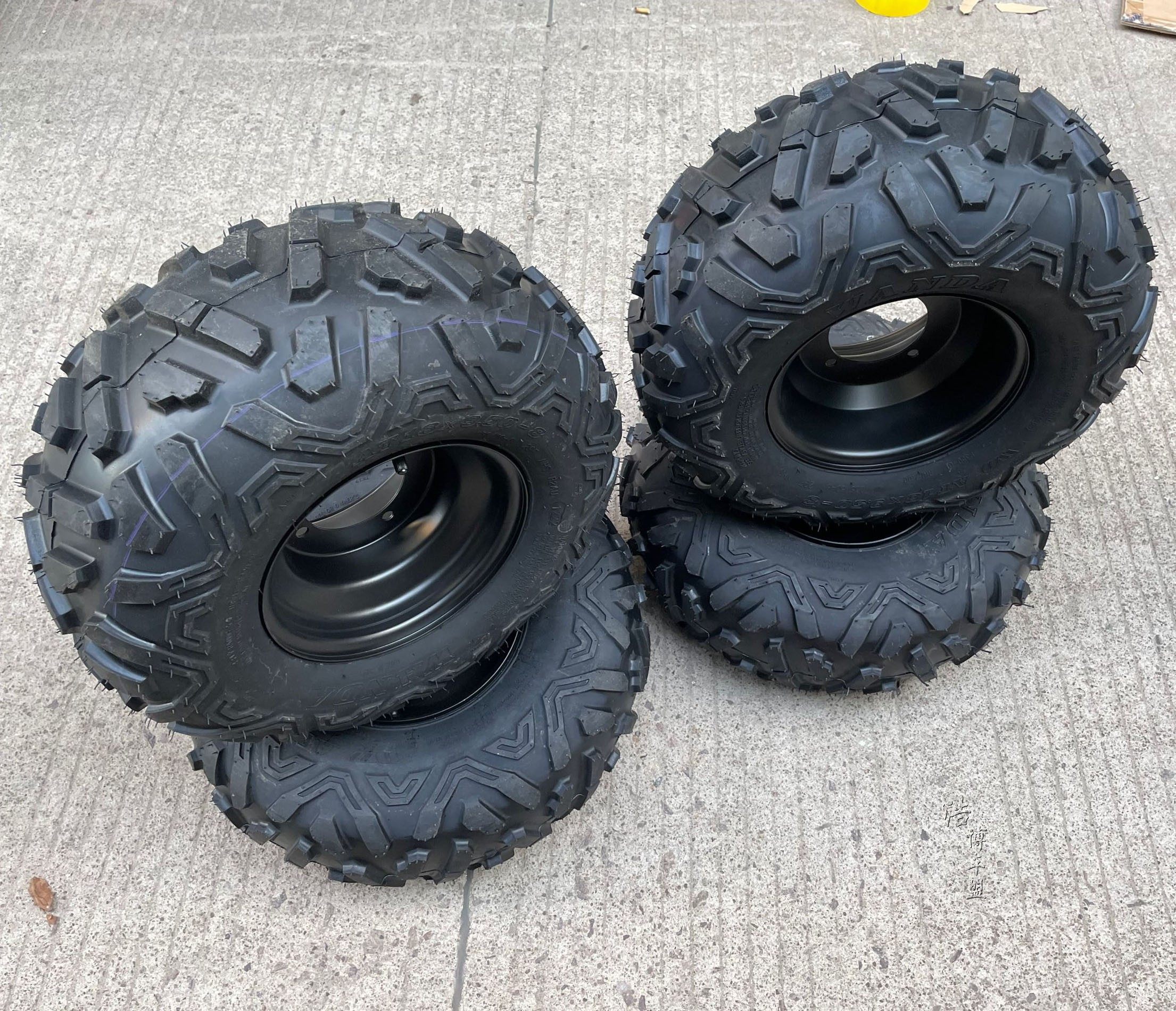 四轮沙滩车卡丁车配件19X7-8 18X9.50-8寸A字越野轮胎轮毂真空