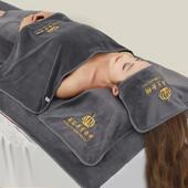 美容院专用毛巾皮肤管理包头巾五件套带洞铺床大浴巾柔软定制logo