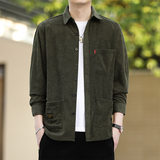 2024秋季宽松灯芯绒外套男大码港风boy休闲潮流衬衫6020-P38，男装衬衫，星座222