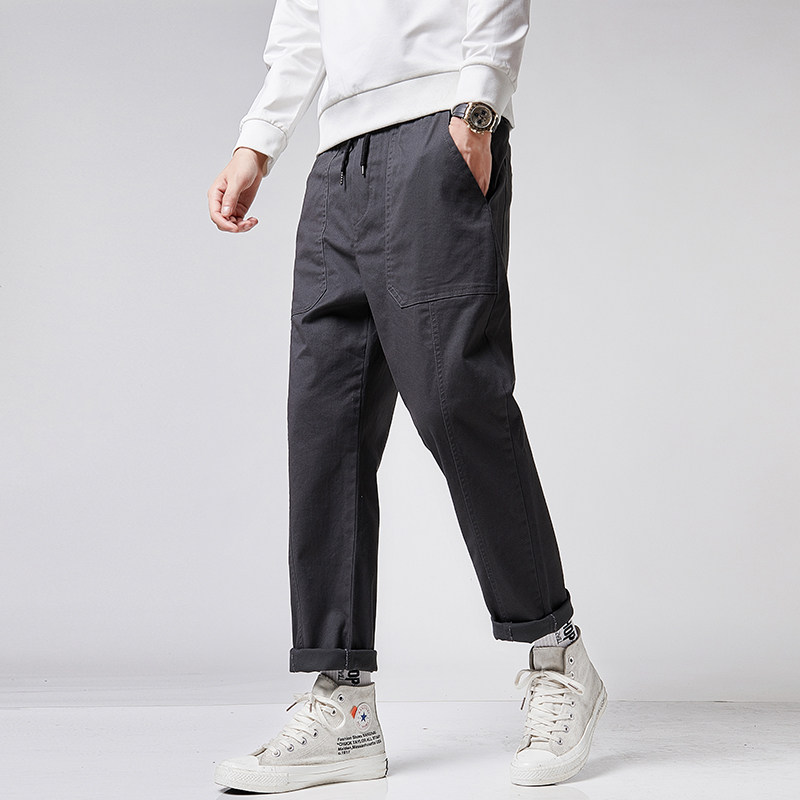 2024新款现货全棉工装裤子男韩版潮流春秋男裤休闲长裤百搭，男装休闲裤，星座222