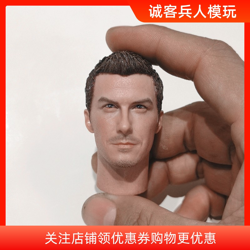现货1/6兵人头雕 大卫贝克汉姆 小贝头雕 足球明星 非did 模型