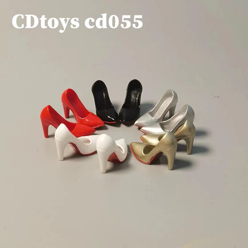 CD055女兵人尖头高跟鞋1：12