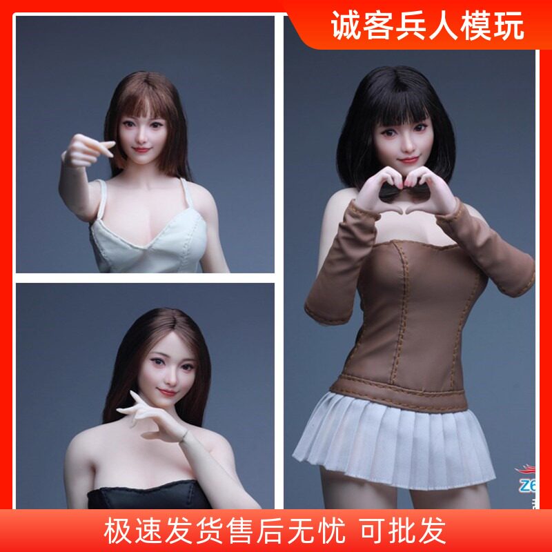 Z6TOYS1比6兵人头雕可动眼甜甜图片