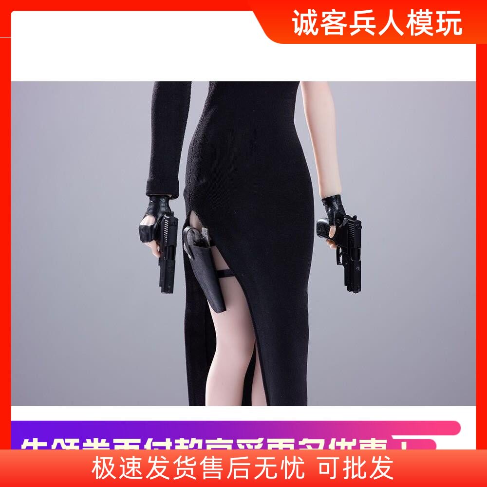 1/6兵人 P226模型 含快拔套绑腿枪套 间谍特工武器 左右款 现货图片