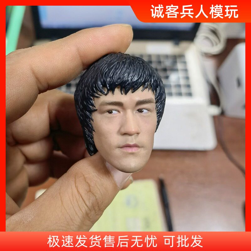 现货1/6兵人头雕李小龙头雕模型
