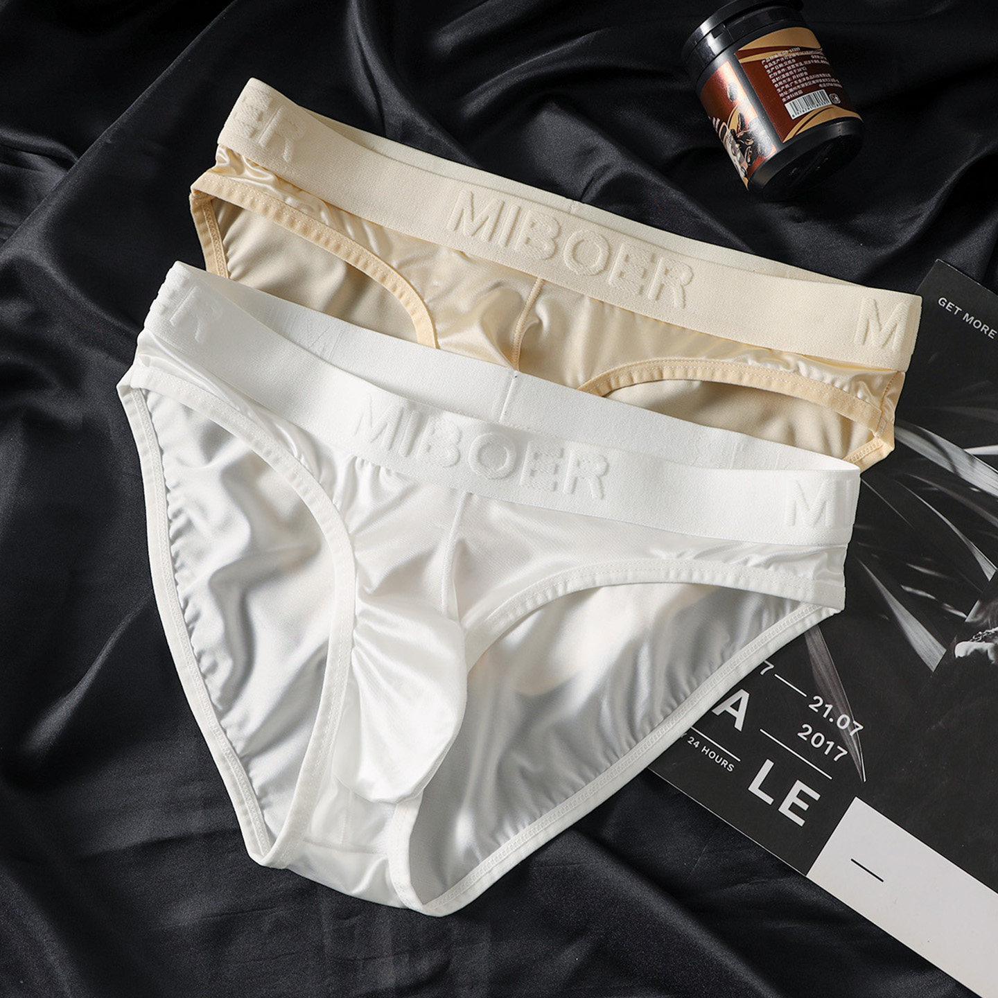 大宫男士三角裤低腰丝滑冰丝内裤