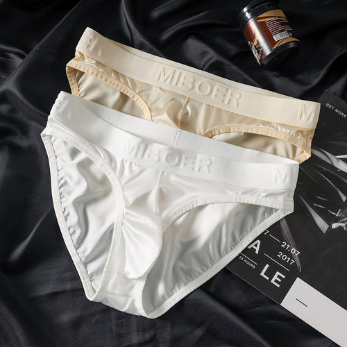 大宫男士三角裤低腰丝滑冰丝内裤