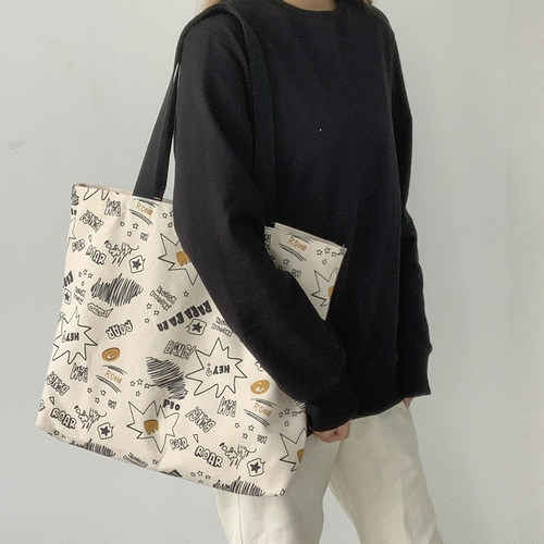 大容量女儿国王的店原宿帆布包
