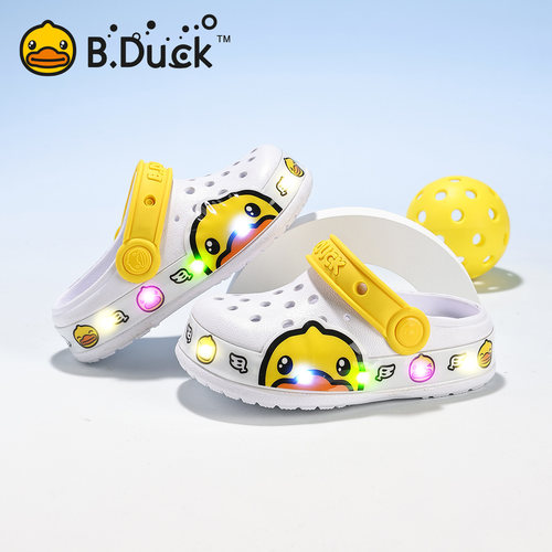 小黄鸭童鞋男童包头凉拖鞋夏季