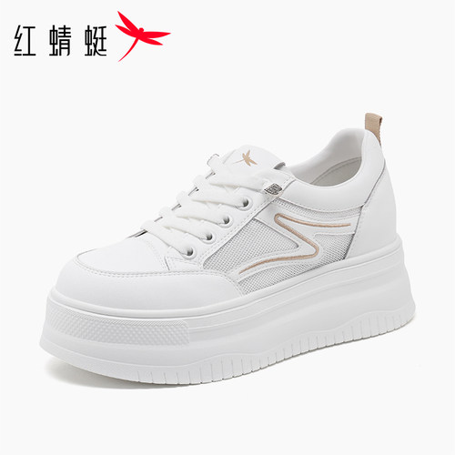红蜻蜓女小白鞋夏季新款厚底增高