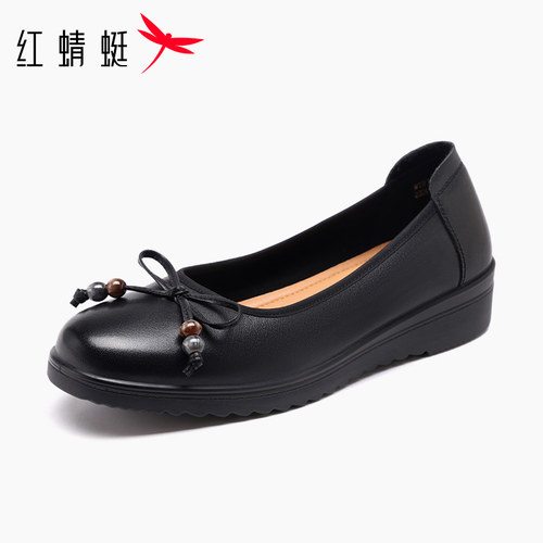 红蜻蜓2026新款春季浅口妈妈单鞋