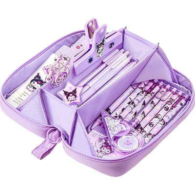 平摊大开口笔袋搭同主题贴纸