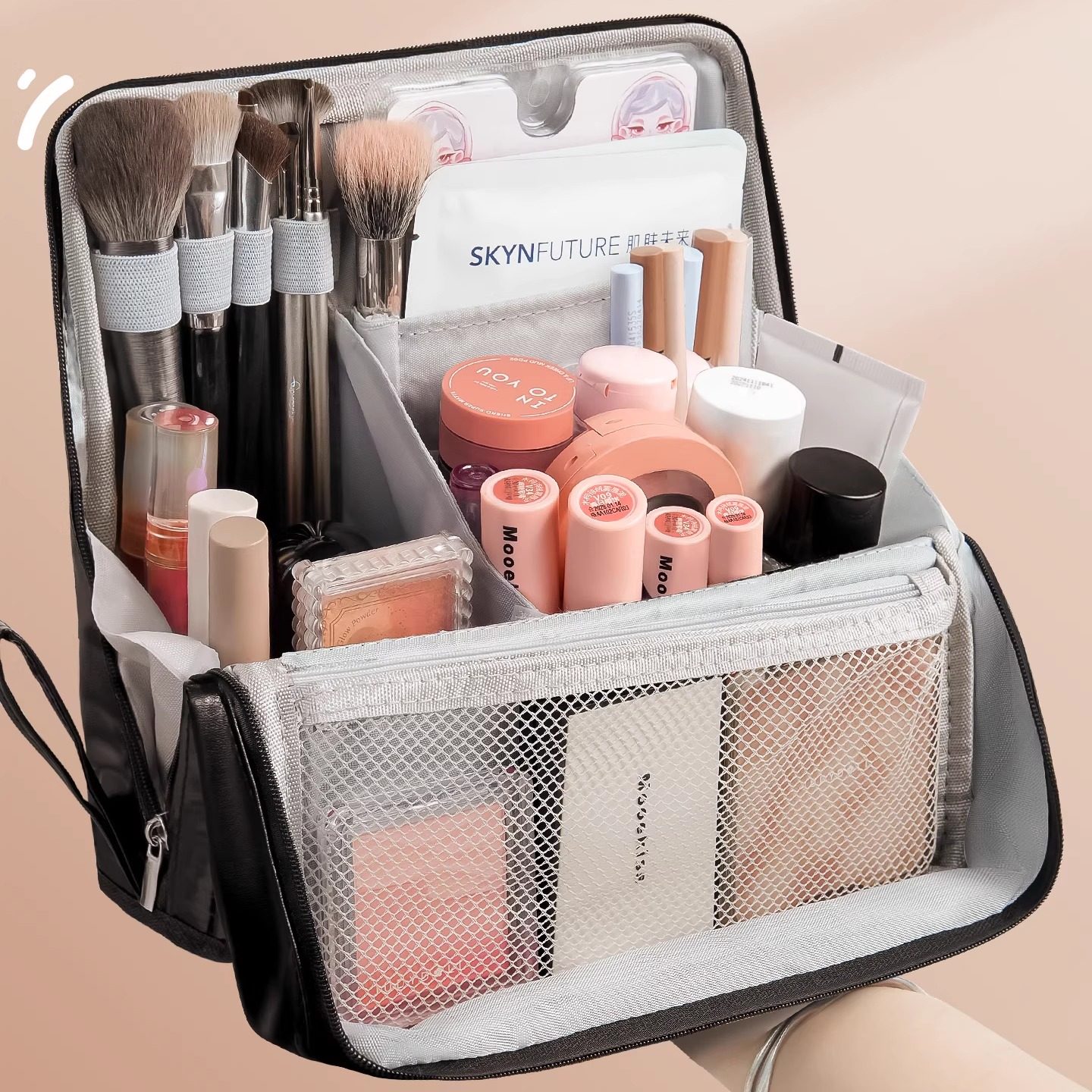 防水！化妆包女大容量外出便携式
