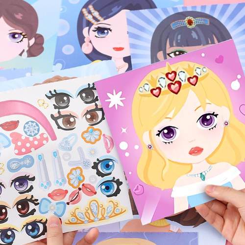 换装化妆贴纸益智玩具3到6岁女孩