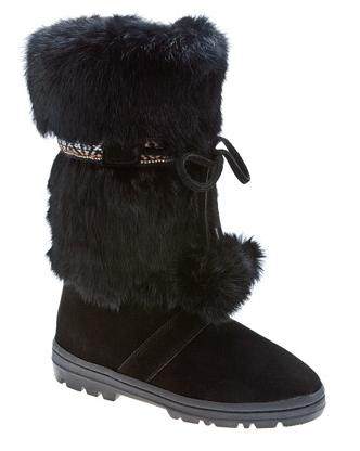 清仓 现货【美国购】minnetonka moccasin唐卡兔毛平底雪地靴