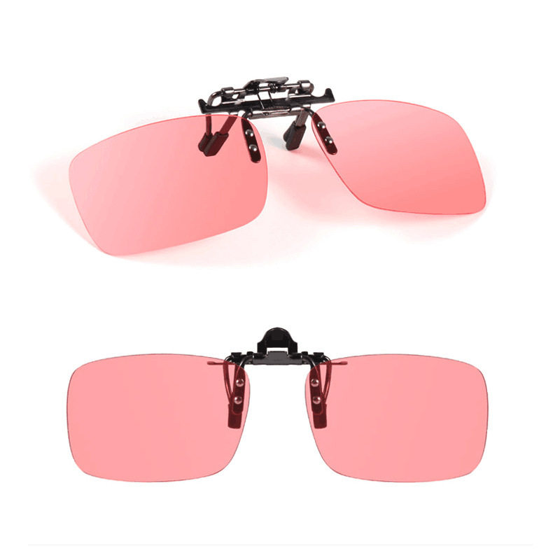 钓鱼眼镜夹片男士太阳镜户外看漂增晰增亮红色偏光近视镜厂家供应