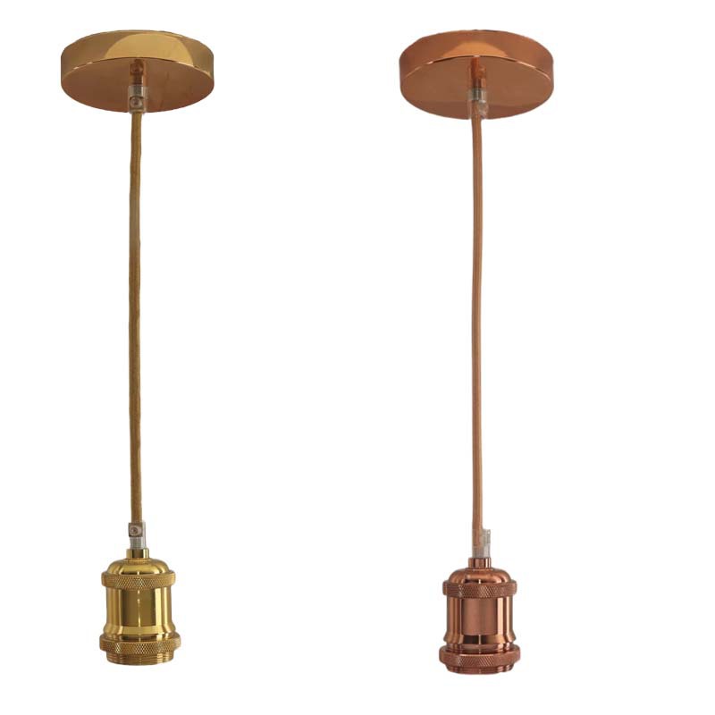 E27陶瓷复古灯头带线仿古吊灯咖啡厅酒吧装饰吊线复古灯座工业风