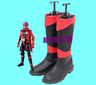 C7259 快盜戰隊魯邦連者 魯邦紅cos鞋COSPLAY鞋来图定做