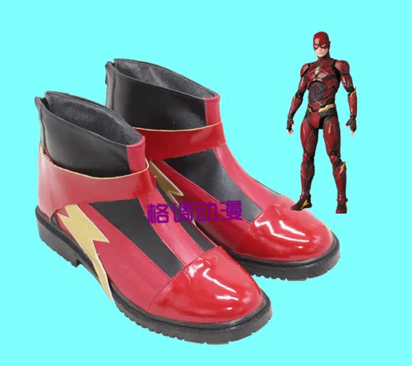 C5786正义联盟闪电侠COS鞋巴里艾伦同款皮鞋COSPLAY鞋