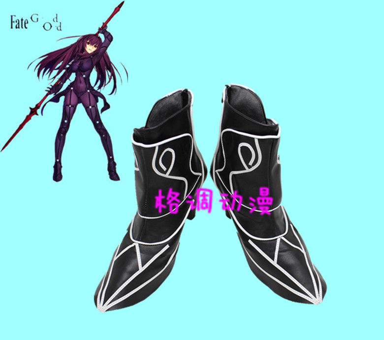 C0957Fate Grand Order Lancer 斯卡哈 Scathach（白色条纹cos鞋