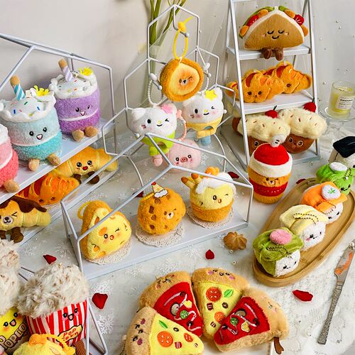 创意甜品面包牛角包挂件钥匙扣