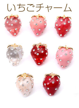 5树脂大号水钻透明大草莓日本进口ins爆款品质可爱形象DIY配件