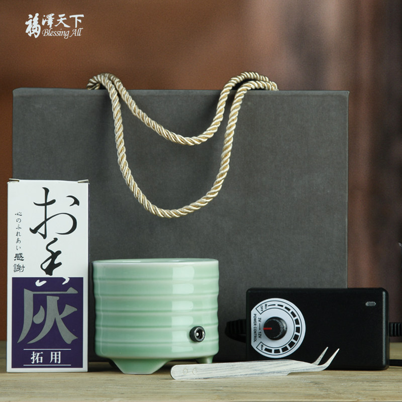 福泽天下电子香薰炉插电家用烧香炉沉香熏香室内电子熏香器可调温