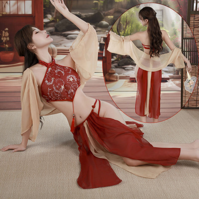 古风仙女汉服性感情调内衣纯欲睡袍魅力睡衣魅惑肚兜复古风