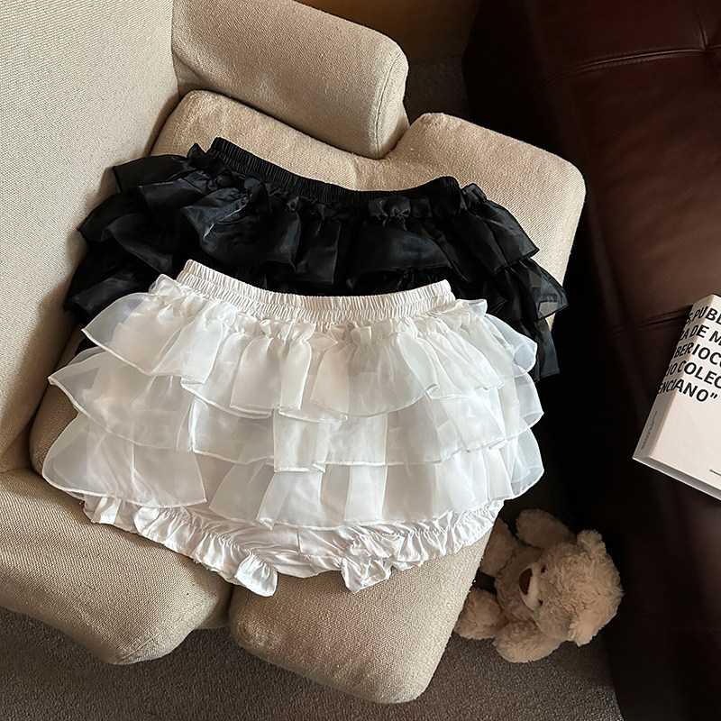 Jade Closet直营店推荐~少女感甜美风网纱蓬蓬裙防走光半身短裤裙
