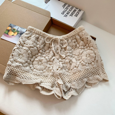 镂空休闲针织阔腿短裤优品质