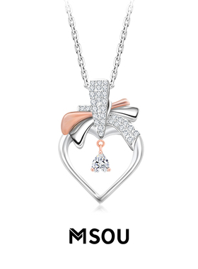 原创项链纯银心形礼物吊坠送女友