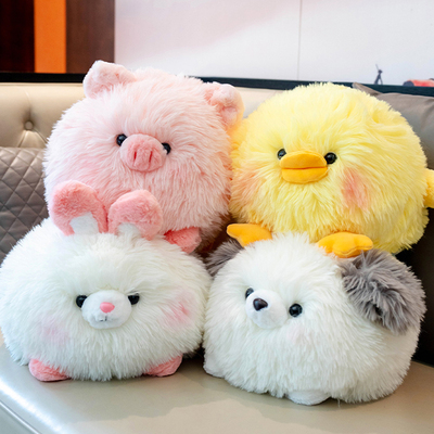 狗狗球形抱枕睡觉床上布娃娃