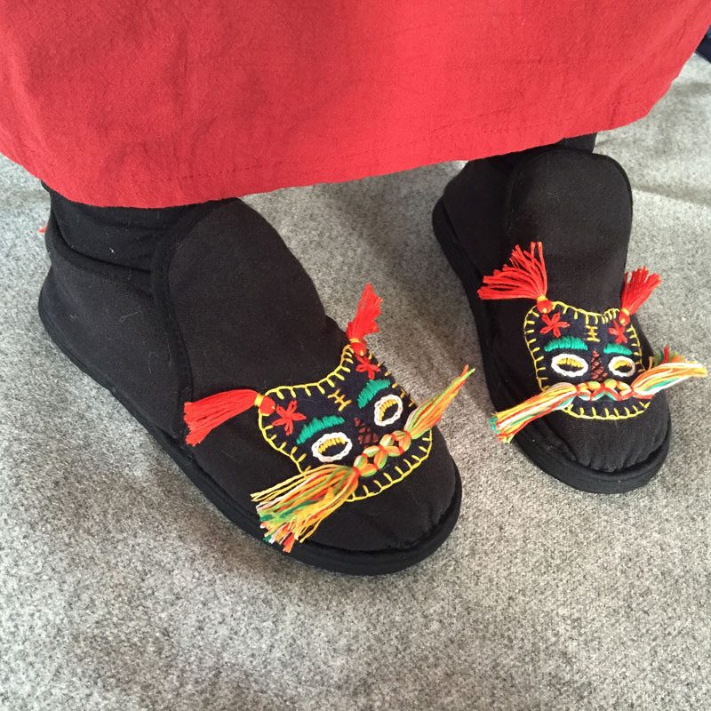 冬季棉鞋纯手工绣虎头舒服女中性