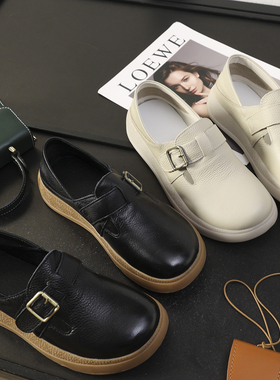 华子家 两穿拖鞋勃肯鞋女2025秋季新款法式圆头软底休闲单鞋44470