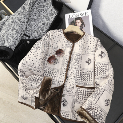 两面穿丝绒棉衣轻暖绗缝菱格棉服