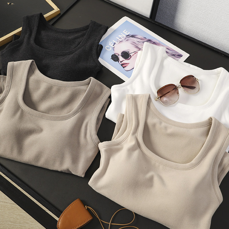 华子家 自发热保暖背心吊带女秋冬带胸垫内搭显瘦方领打底衫45844,女士内衣/男士内衣/家居服,保暖背心,淘宝优惠券,粉丝福利购,淘宝优惠卷