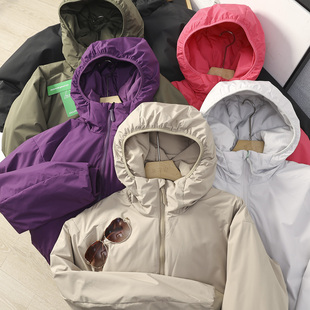 华子家 男女情侣款户外山系轻量化三防休闲连帽棉衣棉服外套45171