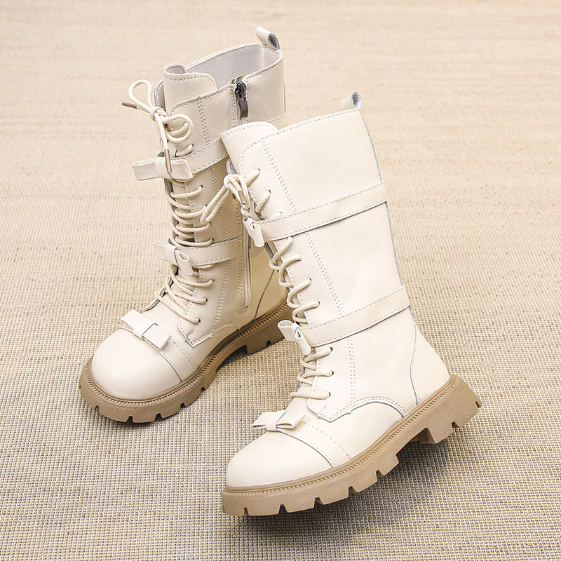 童鞋女童靴子长筒马丁靴公主单靴