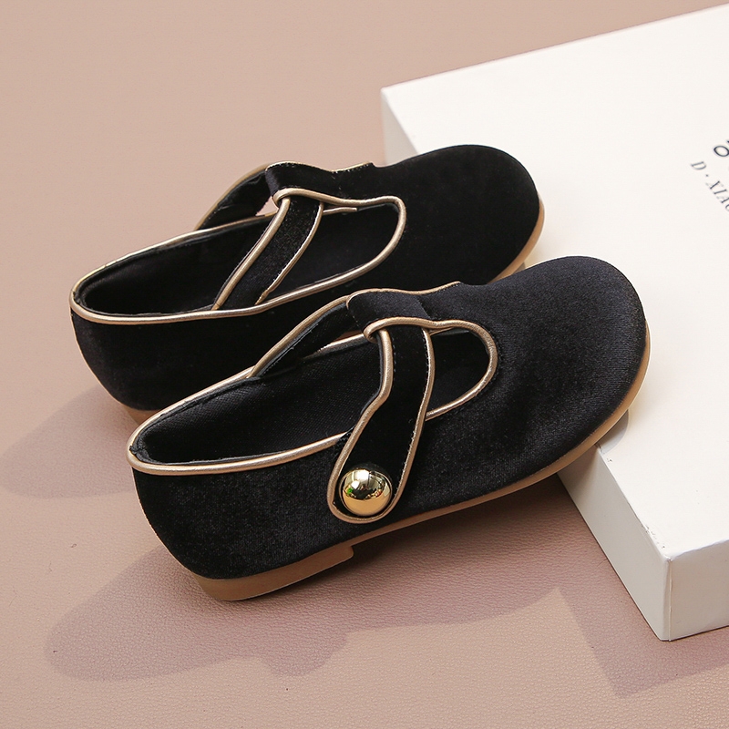 女童春秋新款公主鞋圆头小皮鞋潮