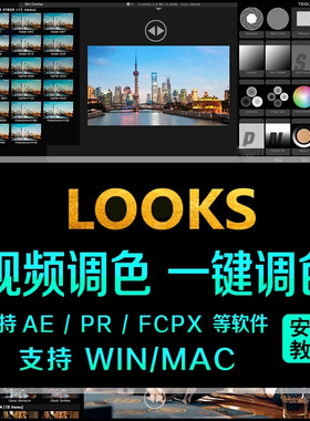 AE/PR插件looks调色视频电影Magic Bullet预设滤镜素材WinMac2025