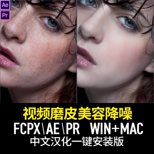 AE/PR视频磨皮插件Beauty Box6.0人像美颜白润肤汉化版支持M5芯片