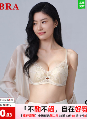 安莉芳文胸女孕期产后聚拢防下垂收副乳V型刺绣透气内衣KB00293