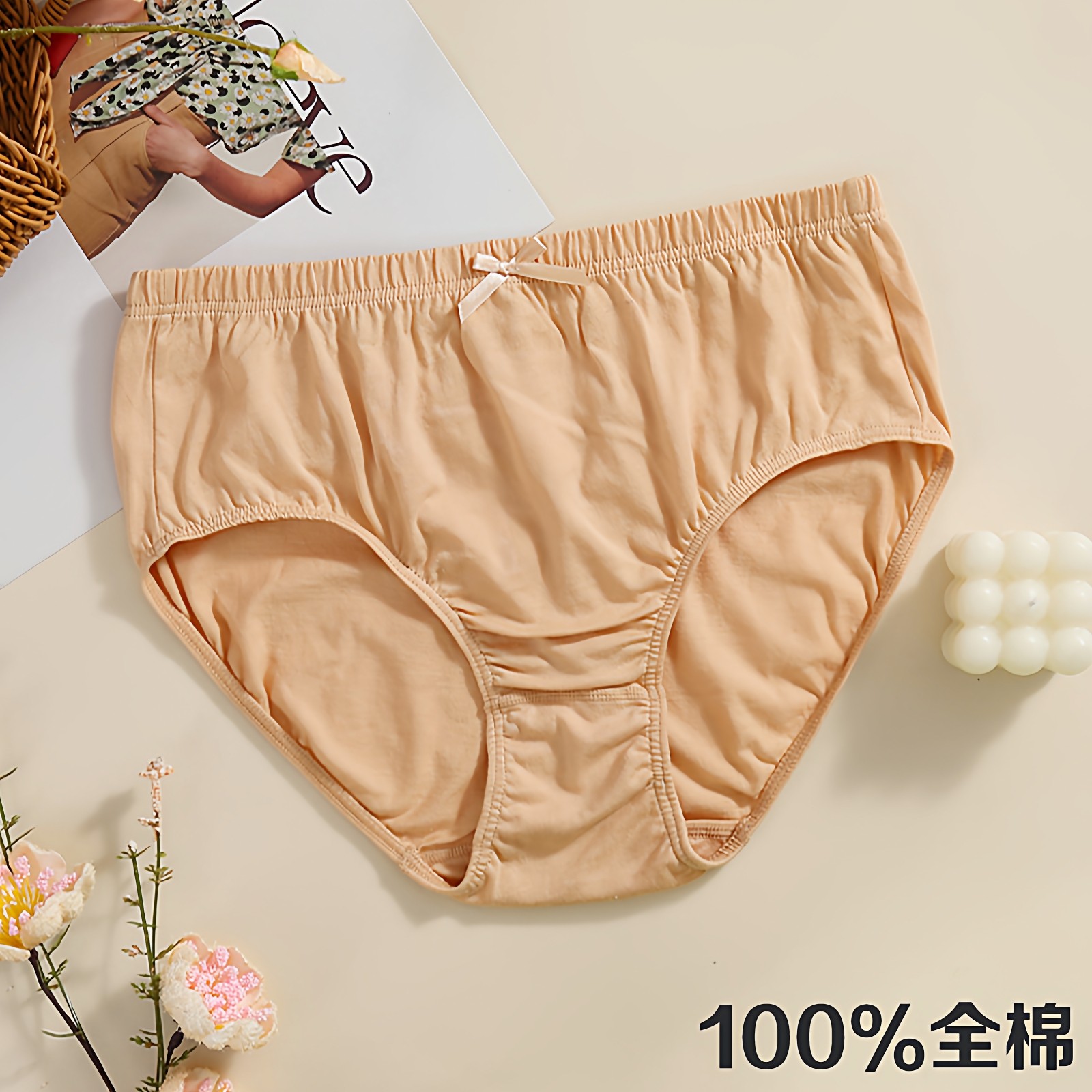 女士纯棉三角裤女内裤100%全棉中老年大码高腰短裤头吸汗透气裤衩,女士内衣/男士内衣/家居服,女三角裤,淘宝优惠券,粉丝福利购,淘宝优惠卷