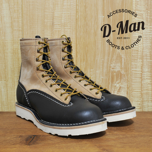 Jobmaster 黑色拼麻布色短脸 鞋 WESCO 靴子 Boots 靴 现货 工装
